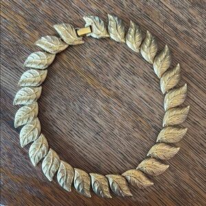 Napier Gold toned Leaf Necklace